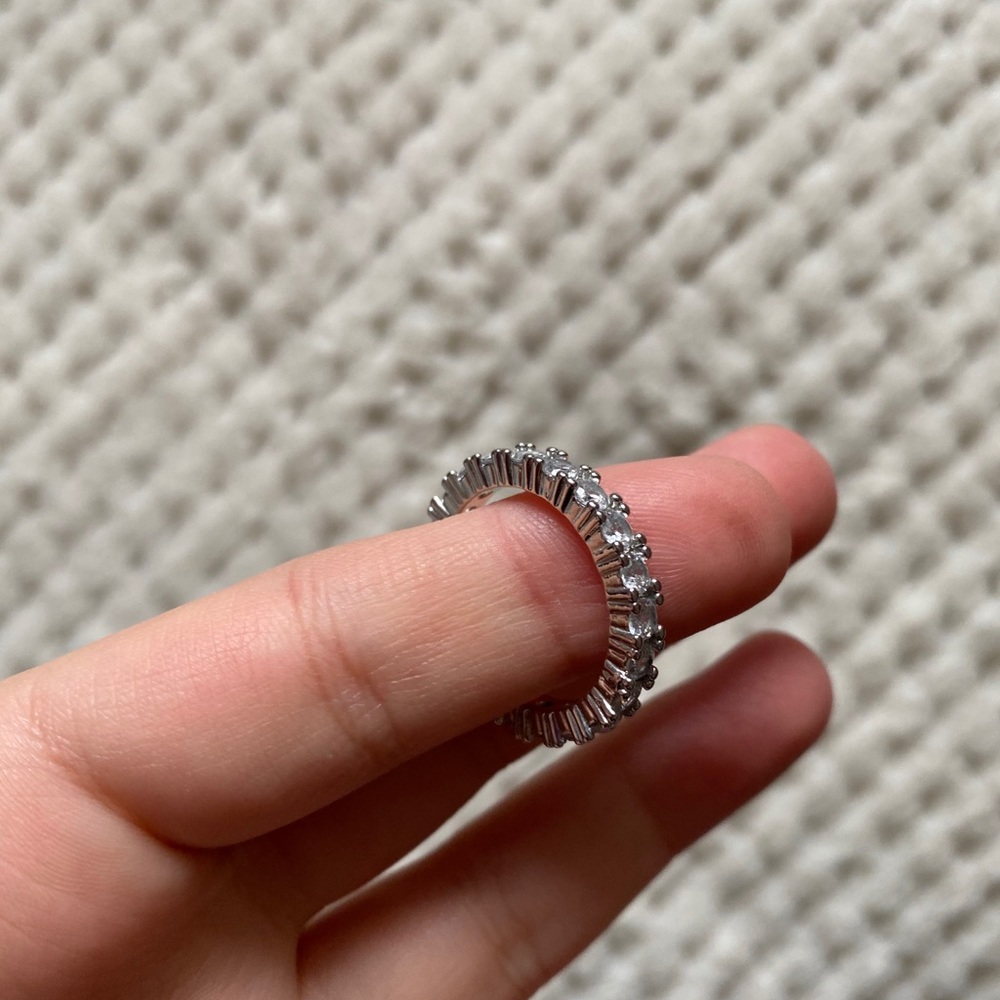Size 8 Rhinestone Eternity Band - Picture 6 of 7